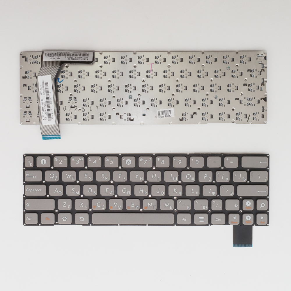 Клавиатура для ноутбука Asus Eee Pad SL101 серая без рамки