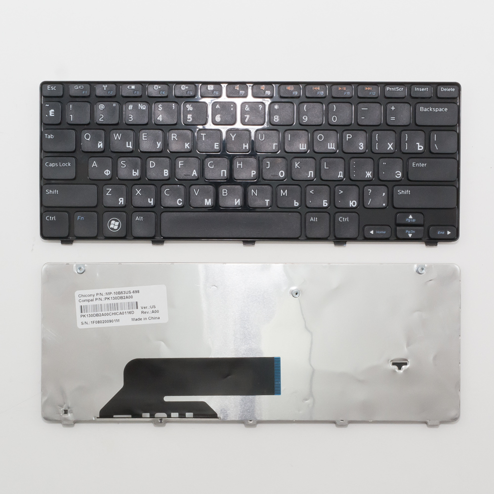 Клавиатура для ноутбука Dell 1120, M101z, M102Z черная без рамки