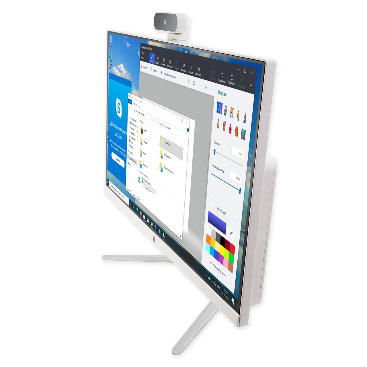 Моноблок Azerty AZ-2404 (Intel i5 2.5GHz, 8Gb, 256Gb SSD) 23.8" белый